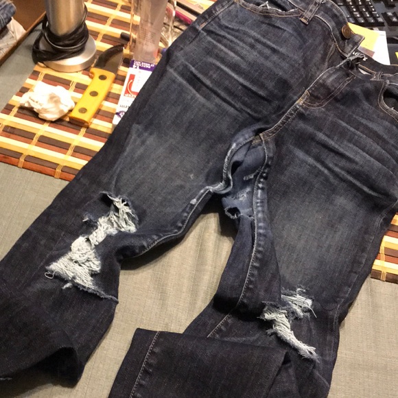 AE stretch high rise jegging crop size 8 - Picture 3 of 5